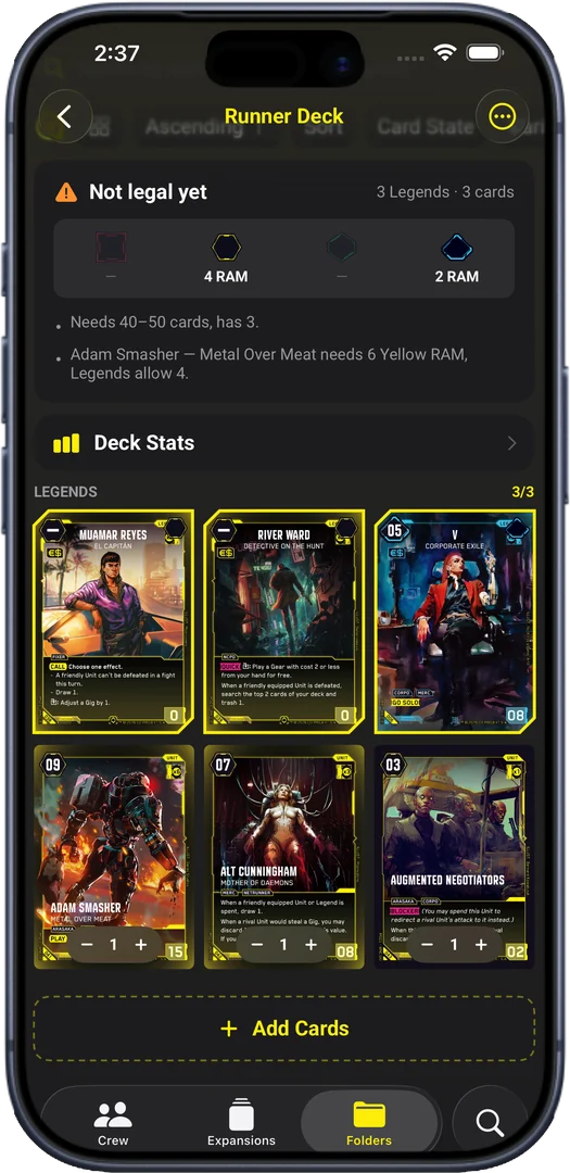 Deck builder